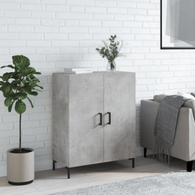 Image of Vidaxl Sideboard Concrete Grey 69.5X34X90 Cm Engineered Wood