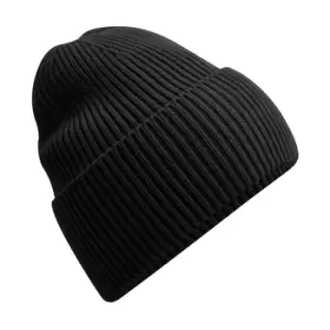 Image of Beechfield Cuffed Oversized Beanie (One Size) (Black)