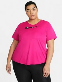 Image of Nike Running Swoosh Tee (Curve) - Pink