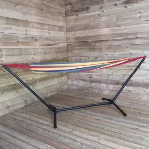 Image of 200mm Freestanding Hammock with Metal Stand Multicolour for Outdoor or Indoor Use