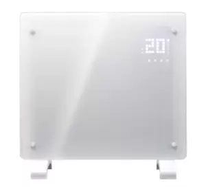 Image of Devola Designer 1kW WiFi Compatible Glass Panel Heater , LOT 20 Compliant, White - DVPW1000WH