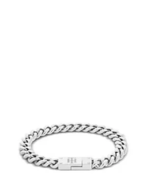 Image of Tommy Hilfiger Bold Ladies Curb Bracelet, Silver, Women