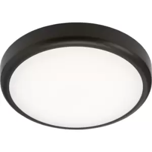 Image of Knightsbridge - cct Adjustable LED Bulkhead c/w Black Trim 230V IP65 14W