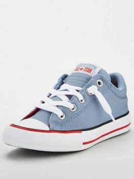 Image of Converse Chuck Taylor All Star Street Varsity Slip-On Childrens Trainers - Grey/White, Size 12