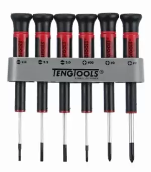 Image of Teng Tools MDM706 6 Piece Mini Slotted/Flat & Phillips Screwdriver Set