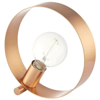 Image of Endon Hoop - 1 Light Table Light Brushed Copper, E27