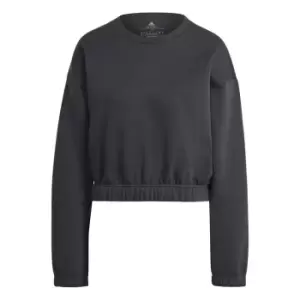 Image of adidas Cropped Sweater Womens - Black
