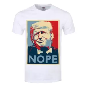 Image of Grindstore Mens Donald Trump Nope T-Shirt (M) (White)
