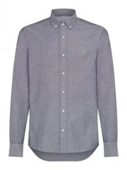 Image of Calvin Klein Slim Fit Stretch Oxford Shirt - Black