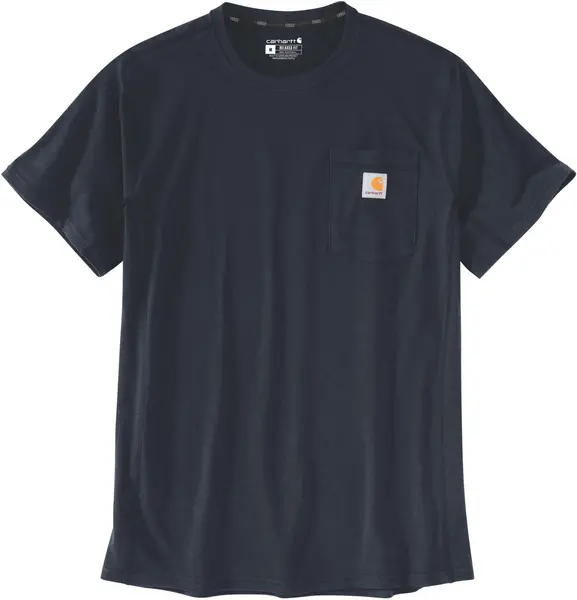 Image of Carhartt Force Relaxed Fit Midweight Pocket T-Shirt, blue, Size M