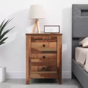 Image of Hmd Furniture - Wooden Bedside Tables Set,Nightstand with 3 Drawers,Bedroom Furniture,45x40.5x62cm(WxDxH) - Same as picture.