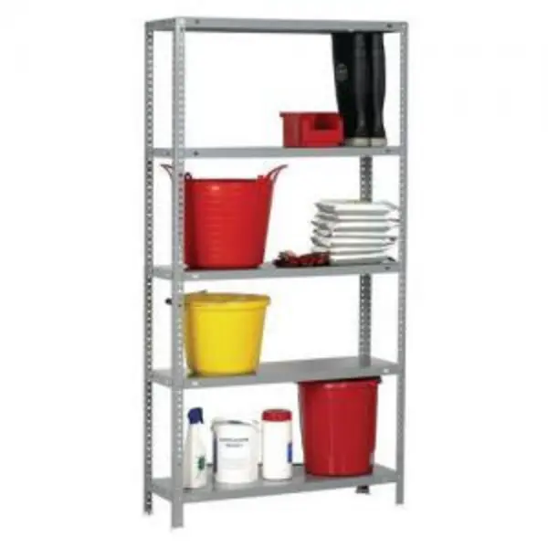 Image of ESE Direct Bolted Steel Shelving with 5 Metal Shelves, 1800 H x 900 W x 400D (mm) 375267 Garage Shelving