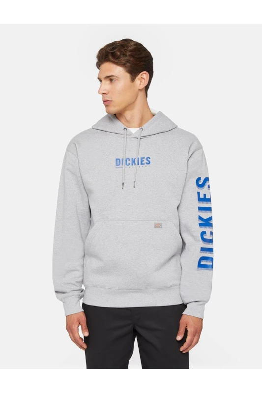 Image of Dickies Men Dickies Graphic Pullover Fleece in Dark Grey Size: large Dark Grey L Male 0196520120684
