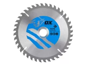 Image of OX Tools OX-TCTW-1602040 OX Wood Circular Saw Blade 160mm x 20 x 40T ATB