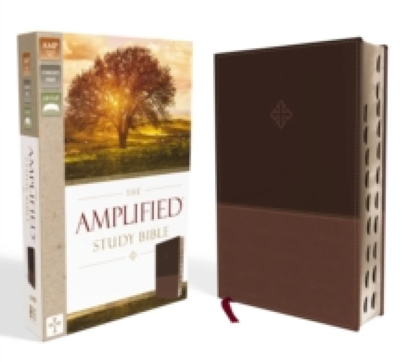 Image of The Amplified Study Bible, Leathersoft, Brown, Thumb Indexed Leather / fine binding
