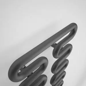 Image of Terma Aire 600W Modern Grey Towel Warmer (H)1555mm (W)300mm