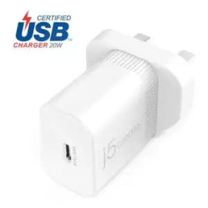 Image of j5create JUP1420-FN 20W PD USB-C Wall Charger
