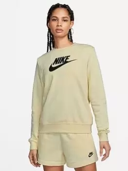 Image of Nike Nsw Club Fleece Gx Crew, Cream, Size XL, Women