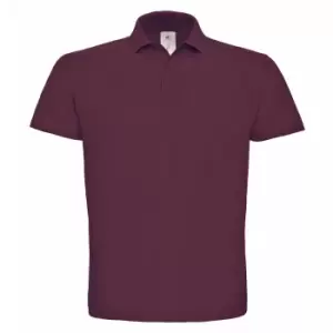 Image of B&C ID.001 Mens Short Sleeve Polo Shirt (S) (Wine)