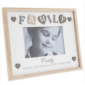 Image of Sentiments Frame Family 4X6" By Lesser & Pavey