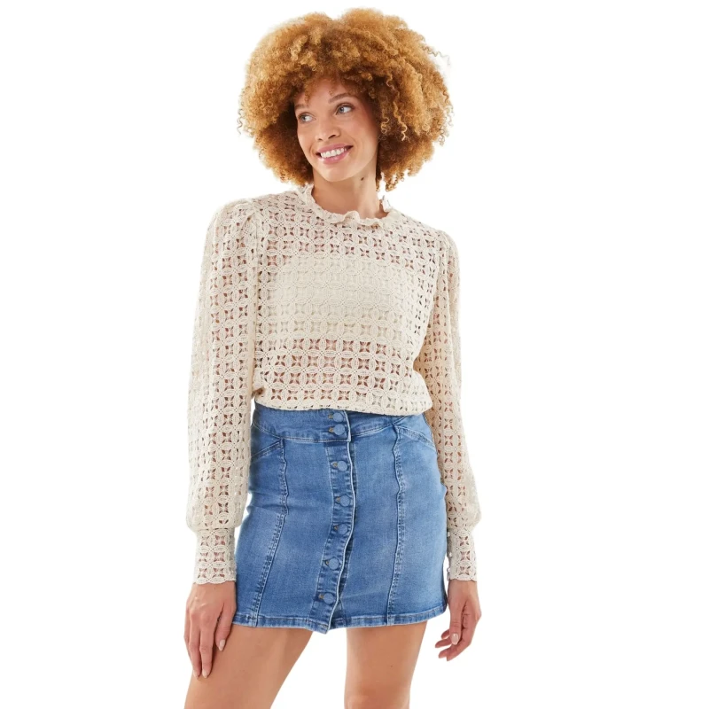 Image of La Petite Etoile Womens blouse La Petite Etoile Cosette Beige Female 38