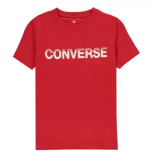 Image of Converse Gloss T-Shirt Junior Boys - Red