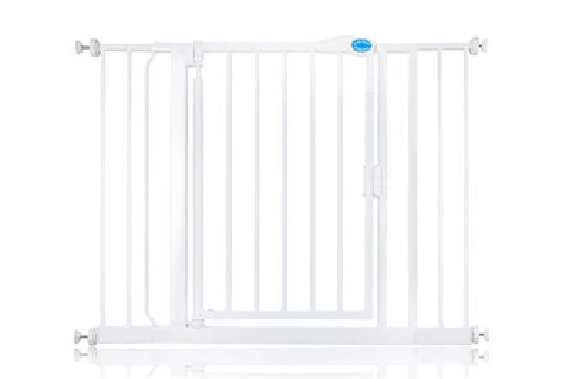 Image of Bettacare Auto Close Pet Gate, 103.8Cm - 110.8Cm, White, Pressure Fit Stair Gate For Dog & Puppy