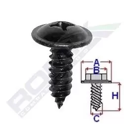 Image of ROMIX Sheet Metal Screw HYUNDAI,KIA C60462 1249306207B,1249306207B