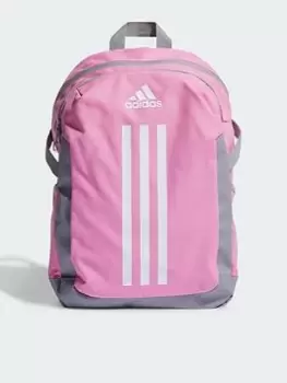 Image of Adidas Older Kids Back To School 3 Stripe Backpack - Light Pink