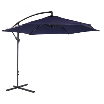 Image of Charles Bentley 3m Parasol - Navy Blue