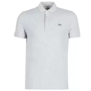 Image of Mens Lacoste Paris Polo Shirt Regular Fit Stretch Cotton Pique Size 8 - 3XL Grey Chine