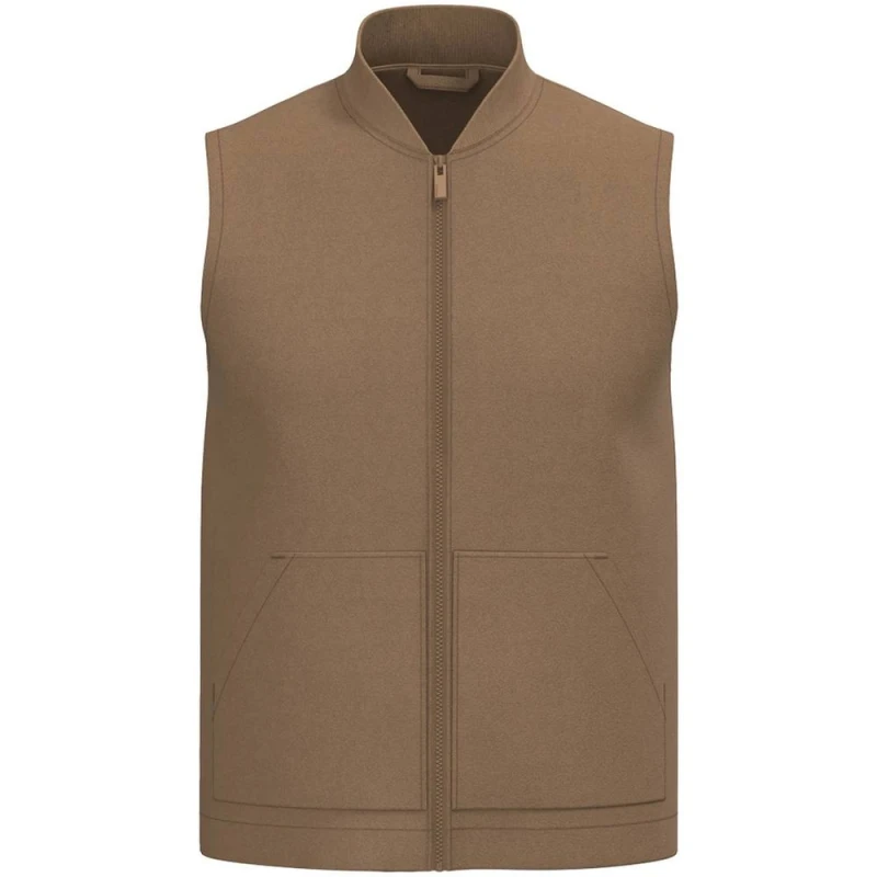 Image of Native Spirit Mens Twill Body Warmer in Camel Size: XS Camel Male XS