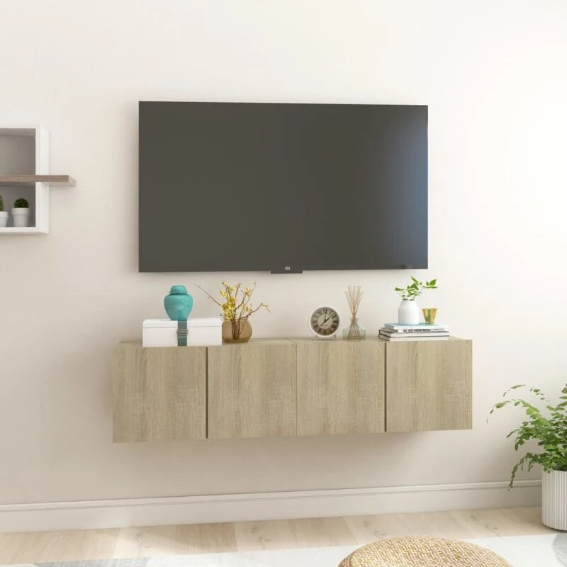 Image of VIDAXL Hanging tv Cabinets 2 pcs Sonoma Oak 60x30x30cm Vidaxl 8720286587607
