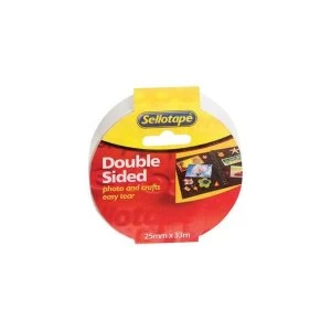 Image of Sellotape Double Sided Tape 25mm x 33m Pack of 6 Rolls