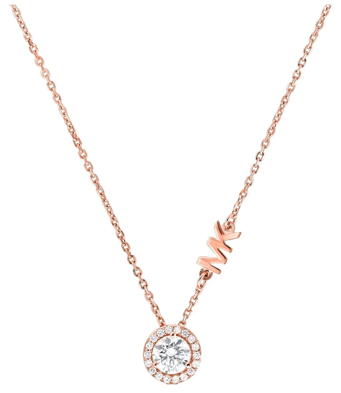 Image of Michael Kors MKC1208AN791 Crystal Set MK Rose-Gold Sterling Jewellery
