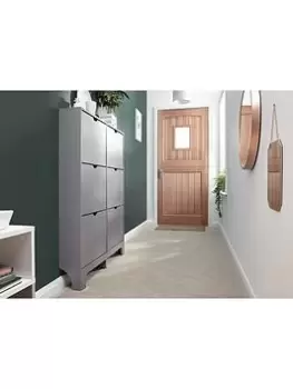 Image of Gfw Narrow 6 Drawer Shoe Cabinet - Grey