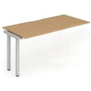 Image of Trexus Bench Desk Single Extension Silver Leg 1600x800mm Oak Ref BE328