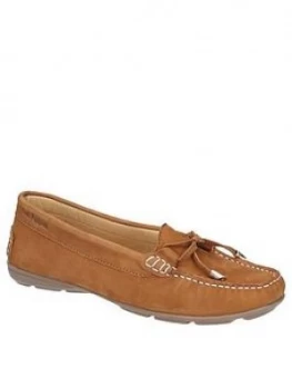 Image of Hush Puppies Maggie Leather Loafers - Tan