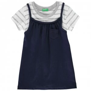Image of Benetton Slip T Shirt Dress - Navy 13C