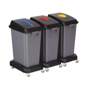 Image of Recycling Bin Lid - red circular aperture