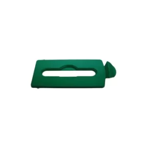 Image of Slim Jim Recycling Station Bin Paper Slot Lid Green