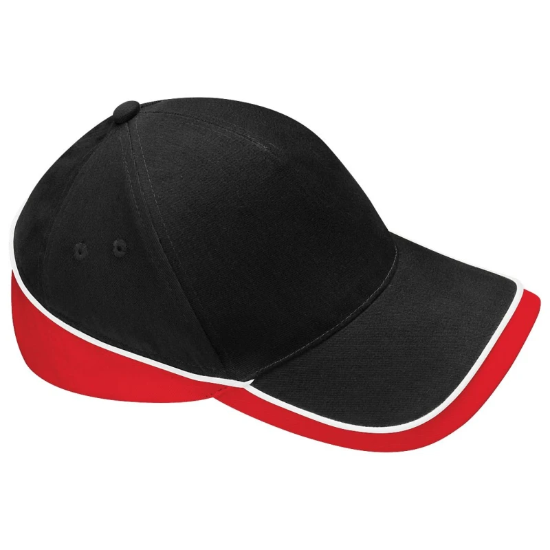 Image of Beechfield Beechfield Teamwear Competition Cap Baseball Headwear in Black One Size Unisex 5055747772913