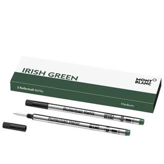 Image of Mont Blanc - 2 Rollerball Refills (m), Irish Green - Rollerball Refill - Green