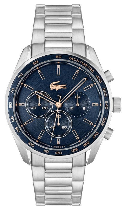 Image of Lacoste 2011380 Mens Boston (42mm) Dark Blue Dial / Watch