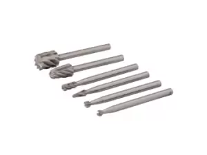 Image of Silverline 457038 Rotary Tool HSS Burr Set 6pce 2 3 5 7mm Dia