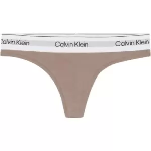 Image of Calvin Klein Cotton Thong - Brown