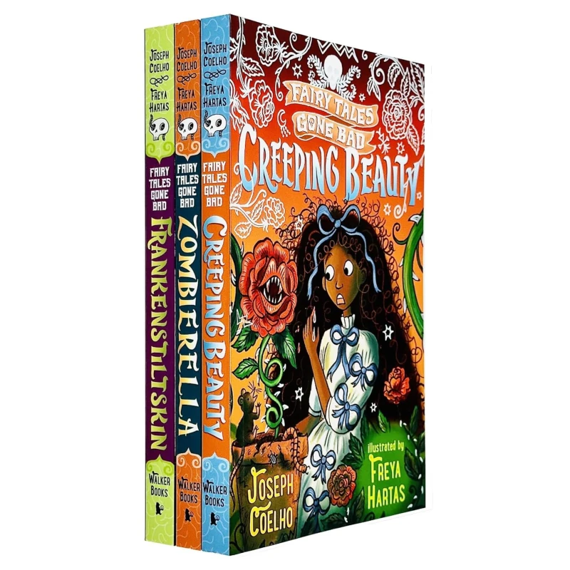 Image of Fairy Tales Gone Bad Series Collection 3 Book Set Joseph Coelho Zombierella Creeping Beauty Frankenstiltskin Joseph Coelho Books