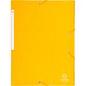 Image of Exacompta 3 Flap Folder 17106H A4 Yellow 425gsm Pressboard 24x32cm Pack of 25