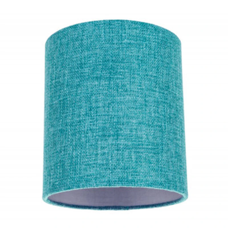 Image of Happy Homewares Contemporary And Sleek Teal Linen Fabric 6 Cylindrical Lamp Shade 60W Maximum