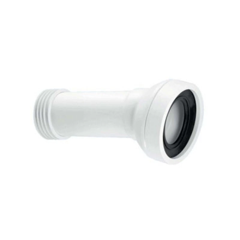 Image of McAlpine WC-CON7B 14° Angle Adjustable Length Rigid WC Connector White